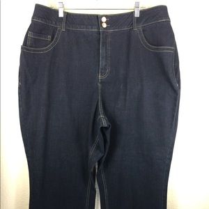 Plus Size 26 Short Straight Leg Jean Pant